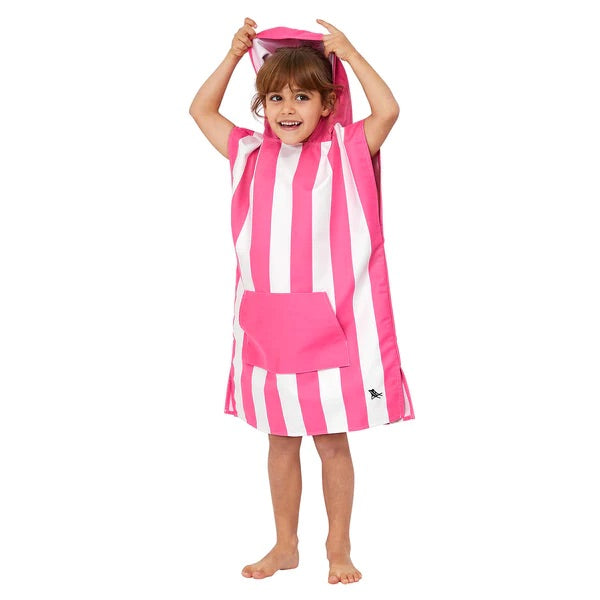 Kids Poncho - Quick Dry Hooded Towel - Phi Phi Pink