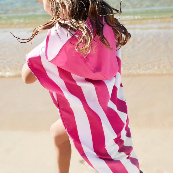 Kids Poncho - Quick Dry Hooded Towel - Phi Phi Pink