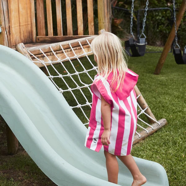 Kids Poncho - Quick Dry Hooded Towel - Phi Phi Pink