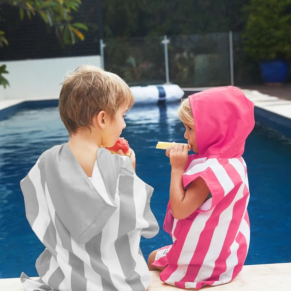 Kids Poncho - Quick Dry Hooded Towel - Goa Grey