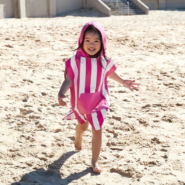 Kids Poncho - Quick Dry Hooded Towel - Phi Phi Pink