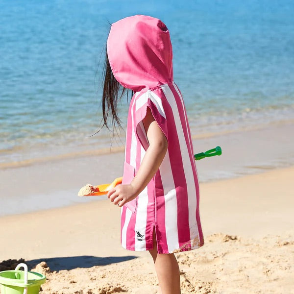 Kids Poncho - Quick Dry Hooded Towel - Phi Phi Pink