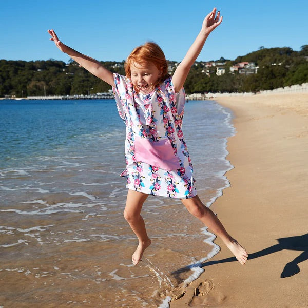 Kids Poncho - Quick Dry Hooded Towel - Toucan Tango