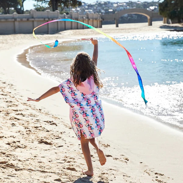 Kids Poncho - Quick Dry Hooded Towel - Toucan Tango