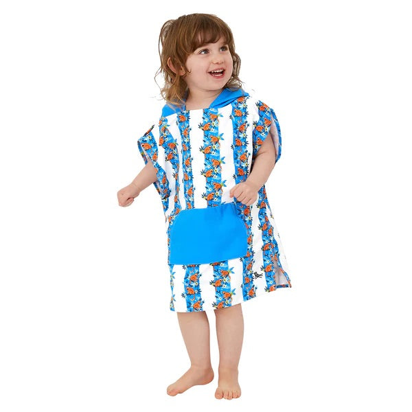 Kids Poncho - Quick Dry Hooded Towel - Monkey Business