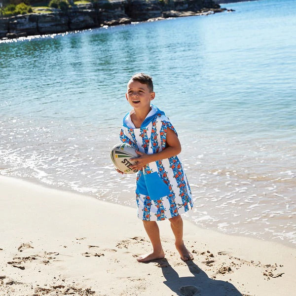 Kids Poncho - Quick Dry Hooded Towel - Monkey Business