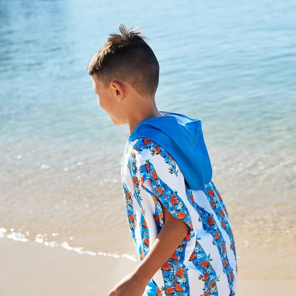 Kids Poncho - Quick Dry Hooded Towel - Monkey Business