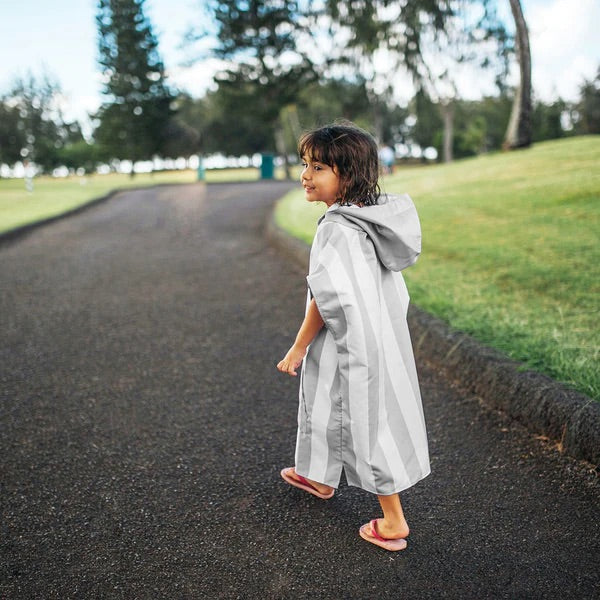 Kids Poncho - Quick Dry Hooded Towel - Goa Grey