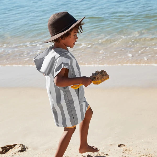 Kids Poncho - Quick Dry Hooded Towel - Goa Grey