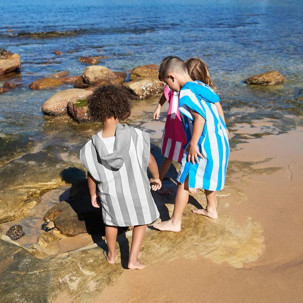 Kids Poncho - Quick Dry Hooded Towel - Goa Grey