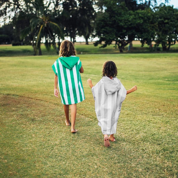 Kids Poncho - Quick Dry Hooded Towel - Goa Grey