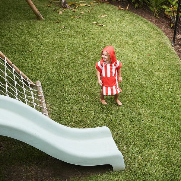 Kids Poncho - Quick Dry Hooded Towel - Waikiki Coral
