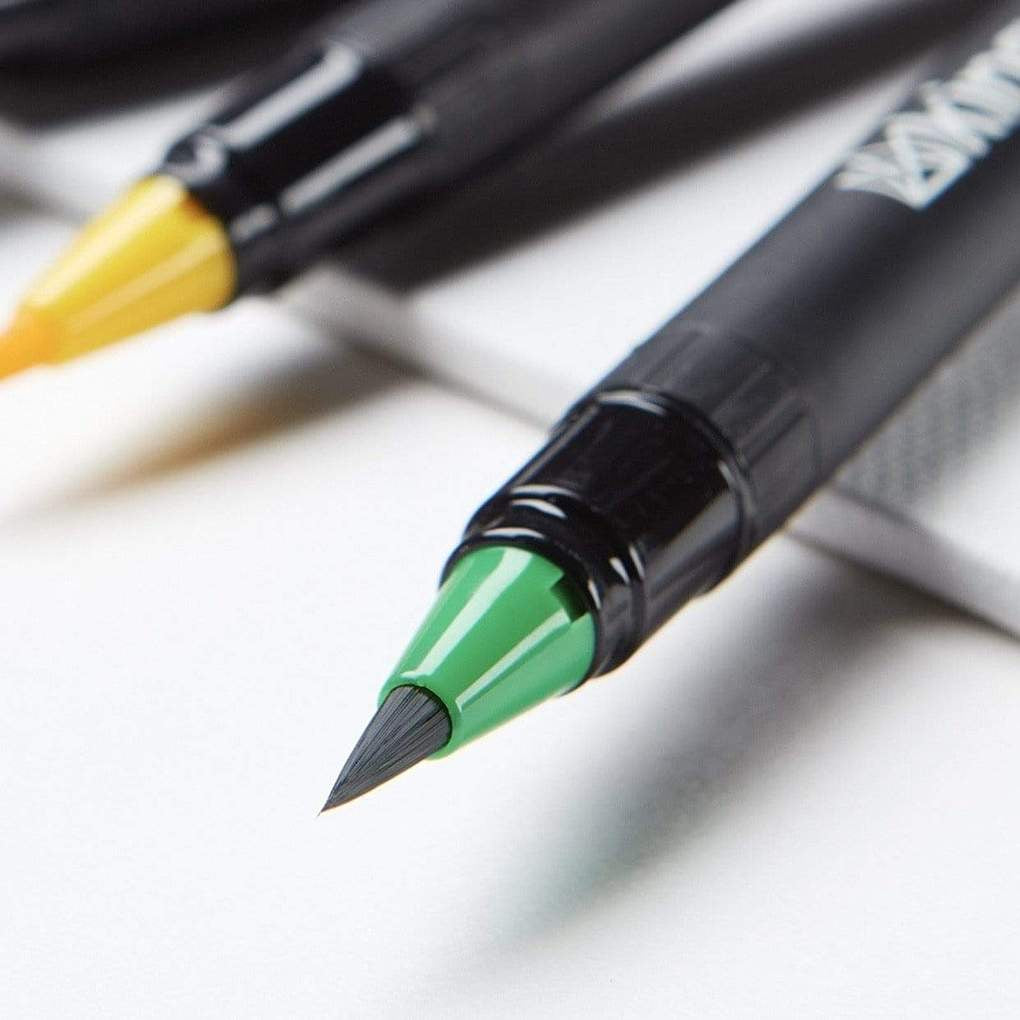 KINGART® Studio Real Brush Watercolor Pens, Set of 24 Unique Colors