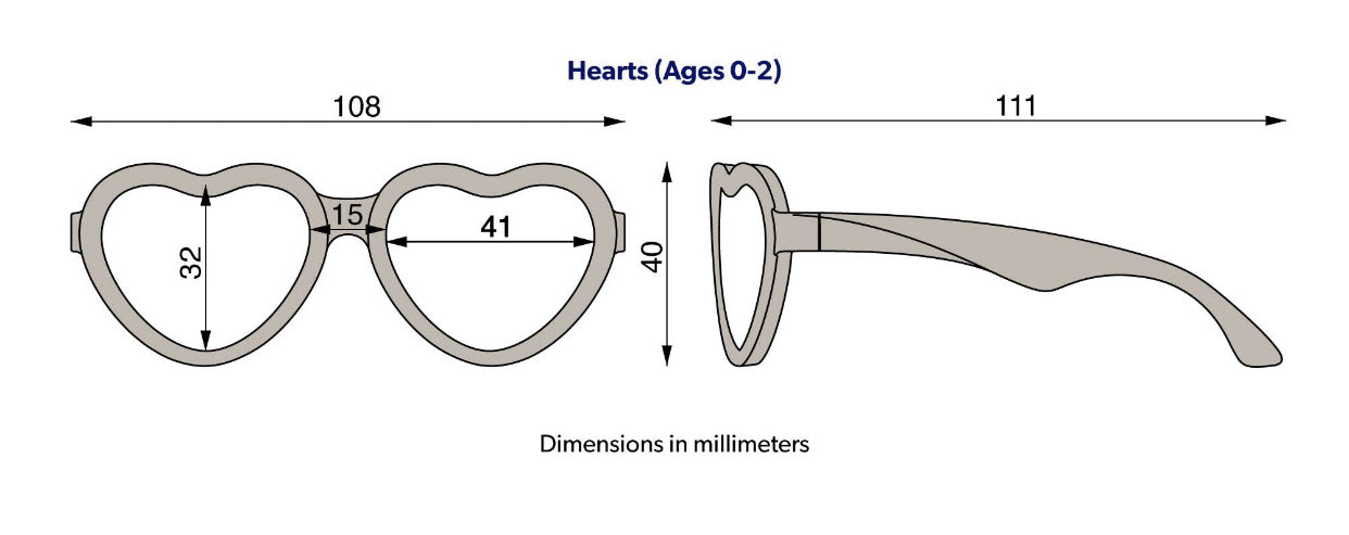 The Sweatheart Heart - Polarized with Mirrored Lenses