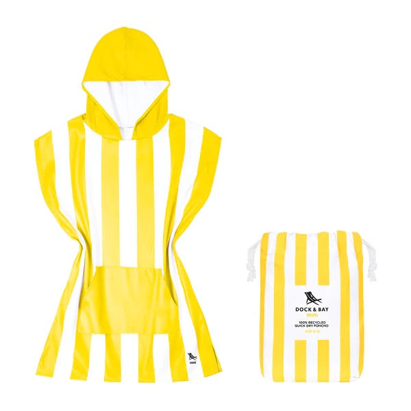 Kids Poncho - Quick Dry Hooded Towel - Boracay Yellow