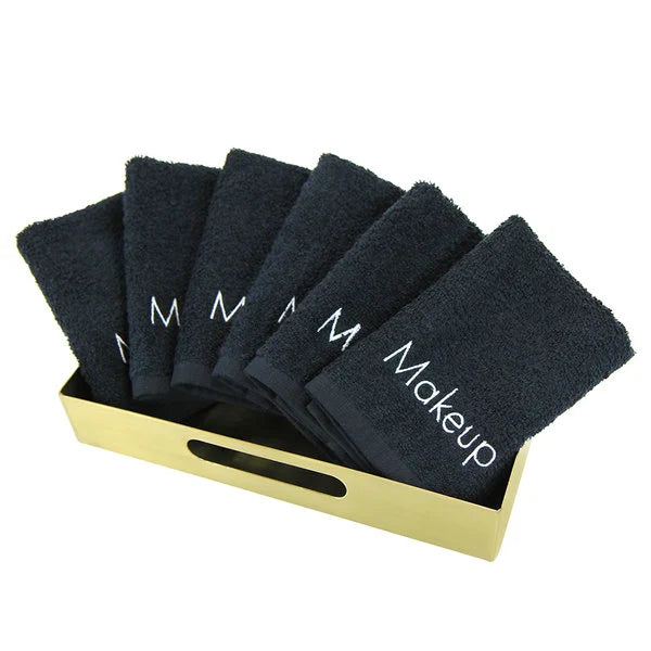 Makeup Remover Towels - 13x13, 6pack Black Washcloths