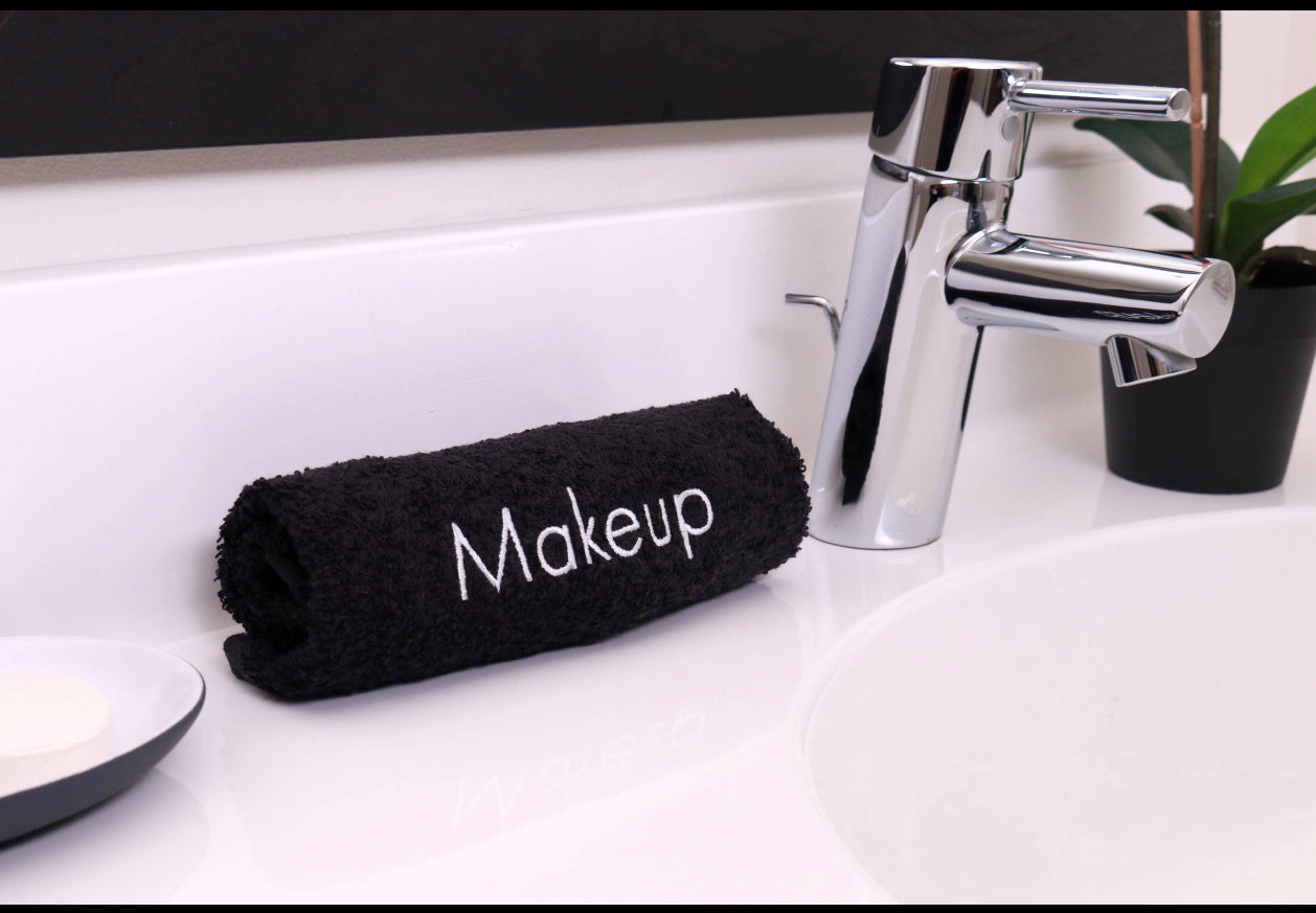 Makeup Remover Towels - 13x13, 6pack Black Washcloths