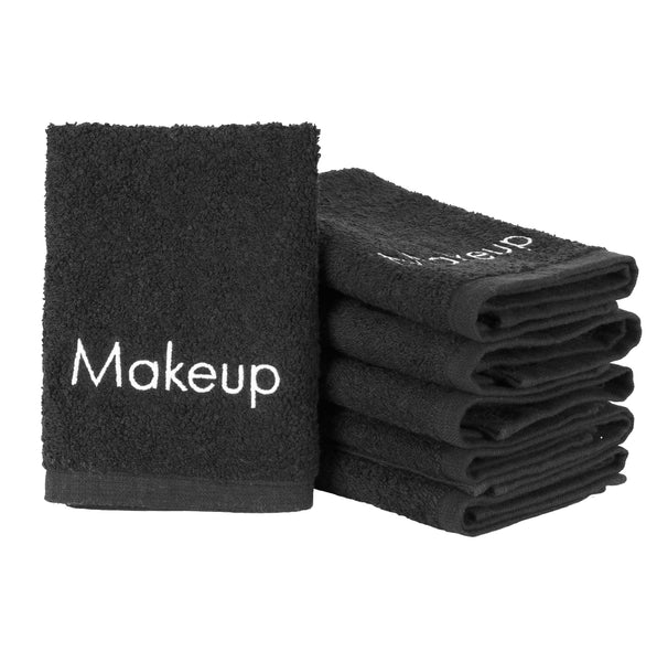 Makeup Remover Towels - 13x13, 6pack Black Washcloths