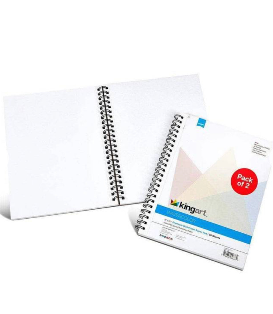 Watercolor Spiral Bound Pads - 9 x 12, 2-Pack