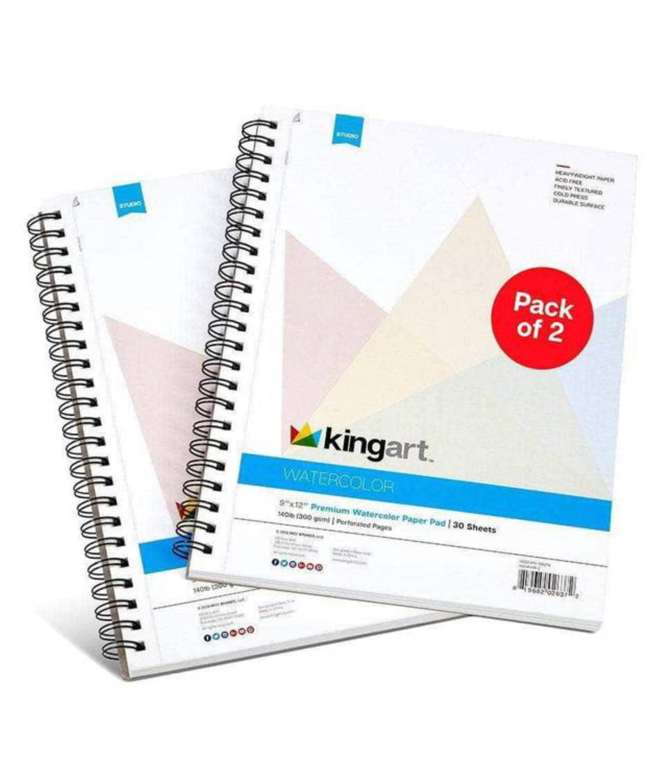 KINGART® Watercolor Paper 2-Pack, Cold Pressed, Acid Free & Perforated –  CEEBEE BABY